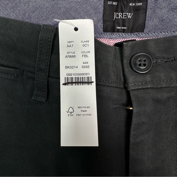 J. Crew Men’s 770 Straight-fit stretch chino pant AR886 Faded Black - Picture 9 of 11